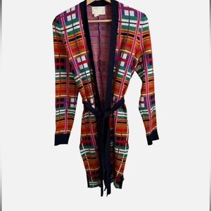 Anthropologie x Moth Multicolor Plaid Williston Cardigan